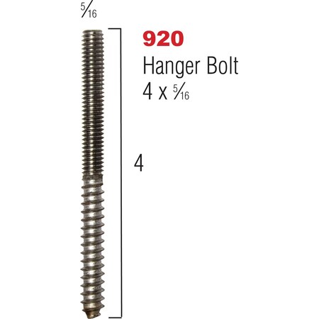 Osborne Wood Products 4 x 5/16 Hanger Bolt in Hardware 920HW